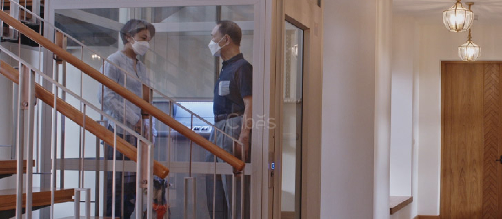khun charn and his cibes lift for elderly ลิฟท์ผู้สูงอายุ